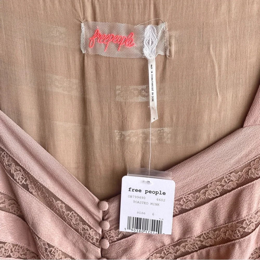 NWT Free People Toasted Mink Dress - Picture 6 of 10